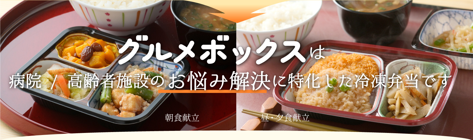 グルメボックスは病院/高齢者施設のお悩み解決に特化した冷凍弁当です